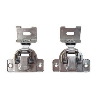 Lot of 2 Blum COMPACT 110° Hinge 38.355-01 Nickel w/138.2-/20 Plate 1-1/4"